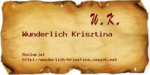 Wunderlich Krisztina névjegykártya